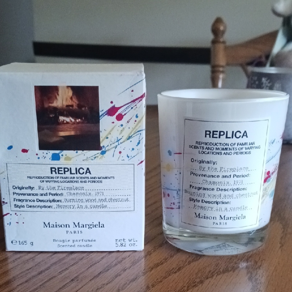 Replica Candle(By the Fireplace) with Colorful Design, Limited Edition, New